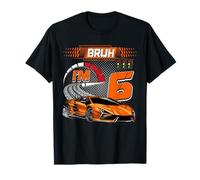 6th Birthday Bruh Racing Car Party Outfit 6 Year Old Boys Camiseta