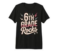 6th Grade Rocks Primer día de ABCD Band Teacher Future Heroes Camiseta Premium