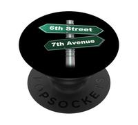 6th Street & 7th Avenue Six Seven Funny Gen Z 6 7 Meme de Argot PopSockets PopGrip Adhesivo