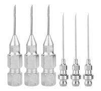 6uds Boquilla de Aguja para Pistola de Grasa, 3 Aguja Inyectora de Grasa y 3 Herramienta para Engrasadores para Inyección de Grasa Utilizada en Espacios Estrechos y Agujeros Profundos de Metal