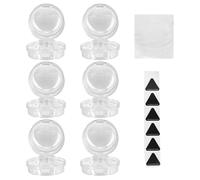 6uds Fundas de Seguridad para Perillas de Estufa, Prueba Bebés con Pegatinas Alerta Calor para Niños y Mascotas, Diámetro Inferior a 6,5cm (Transparentes)