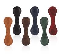 6uds Marcapáginas Magnéticos de Cuero, 10x3cm Marcadores de Libros Magnéticos para Leer Clips para Libros para Guardar su Página Regalo para Amantes de los Libros Adolescentes(6 Colores)