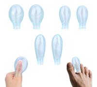 6uds Protectores Impermeables para Dedos de Pies y Manos, Fundas Duraderas Remojo Uñas Fundas Reutilizables de Silicona Remojo Dedos Pies Manos para Baño y Pedicura (Grandes, Medianos, Pequeños)