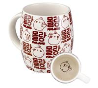 6vibes Molang - Taza grande (400 ml, porcelana, diseño coreano, taza de café y té), diseño de Piupiu