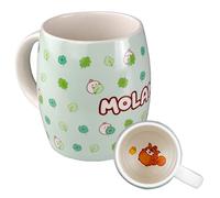 6vibes Molang - Taza grande (400 ml, porcelana, diseño de Piupiu, tamaño grande)
