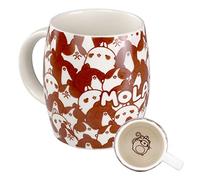 6vibes Molang - Taza grande de porcelana (400 ml), diseño de ratón para fiesta