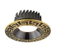 6W,8W,10W,12W Vintage Brass LED Can Light 4.3 InchLED Recessed Lighting Downlight, 3000K, 4000K, 6000K can Choose Baffle Trim, Damp Rated(12w,3000K)