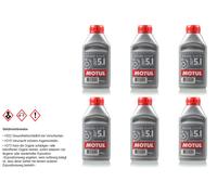 6x 0,5 Litro Original MOTUL 100950 Líquido de los Frenos Punto 5.1