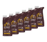 6x 1 Aceite de Motor Litros Mannol 15W-50 4- Contacto Powerbike Api Sm