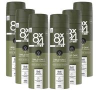 6x 150ml 8x4 Men Desodorante Wild Roble N° 8 48h Protección Amaderado Fresco