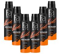 6X 150Ml FA Dark Passion Sensual Fragancia Desodorante Y Bodyspray 48H 0% Alu