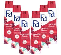 6x 150ml Fa Glamorous Moments Desodorante Spray 48h Frena Bacterias 0% Sales