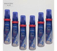 6x 150ml NIVEA Cuidado & Sujeción Espuma Fijadora Extra Fuerte Pantenol &