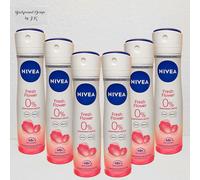 6X 150ML NIVEA Fresh Flower 48H DEO Spray SIN ALUMINIO Desodorante Aroma Floral
