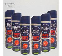 6x 150ml Nivea Men Dry Impact 72h Anti Transpirant Desodorante Spray Extra