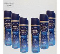 6x 150ml Nivea Men Fresh Activo 48h Desodorante Protección Spray Sin Aluminio
