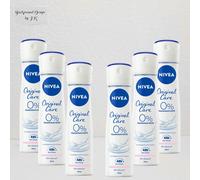 6x 150ml NIVEA Original Cuidado Desodorante Spray 48h 0% Aluminio Piel