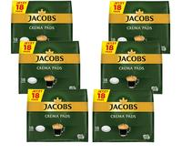 6x 18 Cápsulas De Café Jacobs Crema Café Röstkaffee Sabor Cremoso UTZ CERTIFIED