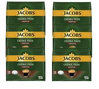 6x 18 Jacobs Crema Pads Fuerte Café Café Tostado Sabor Cremoso