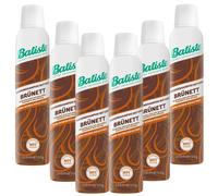 6x 200ml Batiste Champú Seco Con Color Castaño Cubre Raíz Cabello Fresco