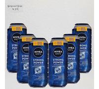 6x 250 ml NIVEA Men Strong Power Shampoo Cuidado Mineral Marino