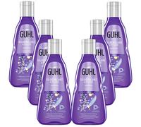 6x 250ml Guhl Plata Brillo & Cuidado Champú Purpursalbei Aceite Gris & Rubio