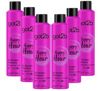 6x 300ml got2b Happy Hora 24h Laca para el Pelo Mariposa Nocturna Extremo Parada