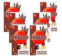 6x 75g LU GLICO MIKADO Chocolate Amargo Palitos Para Decorar Y Disfrutar