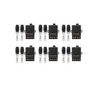 6X AC 220V 30A 1CH 433MHz Interruptor de Control Remoto Inalámbrico Receptor de Relé RF + Transmisor de Apagado/Encendido para Lámpara de Aparato
