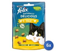 6X Aimento Gato Felix Snack Galletas 50Gramos Pollo