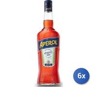 6x Aperol Stock Transparente Botella De Vidrio 1 Lt