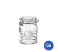 6x Bormioli rocco Oficina Envase Redondo Vidrio Transparente 108MM, 136MM