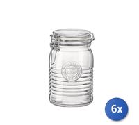 6x Bormioli rocco Oficina Envase Redondo Vidrio Transparente 110MM, 164MM