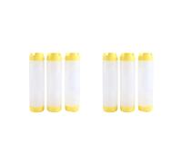 6X Botellas Exprimibles de Plástico Invertidas de 16 Oz, Dispensador de Válvula con Punta Recargable, Botella Exprimible de Condimentos para