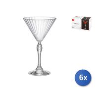 6x Calice En Vidrio America '20 Para Martini Transparente Cl25 Bormioli rocco