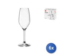 6X Cáliz De Vidrio Transparente Divino Flute, 24Cl