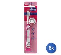 6X Chicco Cepillo De Dientes Para Leche 3-6 Años Rosa