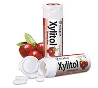 Miradent Goma de mascar Xylitol arándano 30 unidades, envase de 4 (4 x 30 g)
