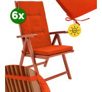 6x Cojínes de sillas Naranja Vanamo