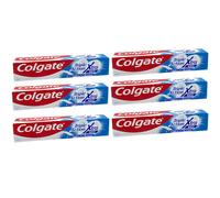 6x Colgate Triple Action Xtra Blanco Bleichende Pasta de Dientes Con Flúor 75ml