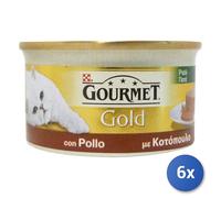 6x Comida Gato Gourmet Gold Latas Paté 85 Gramos Pollo