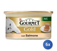 6x Comida Gato Gourmet Gold Latas Paté 85 Gramos Salmón