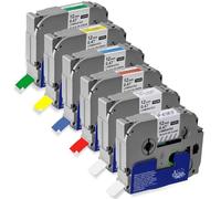 6x Compatible para P-touch Brother 12mm TZe-231 TZe-131 TZe-431 TZe-531 TZe-631 TZe-731 TZE Cinta 0.47 Pasteta de Cinta Adhesiva para PT-H105 H101C H110 H200 H100LB D400 D200 D600