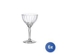 6X Copa Florian De Vidrio Transparente Con Pie Transparente Para Champán 24Cl