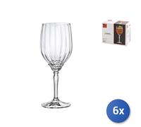 6x Copa Florian de Vidrio Transparente Pie Transparente Para Vino Blanco 38Cl