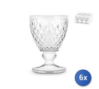 6X Copas De Vidrio H&H Minerva 260 Ml Transparente