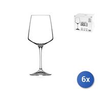 Rcr Aire Set 6 Copa Vino CL 38 , En Fina Vidrio Luxion