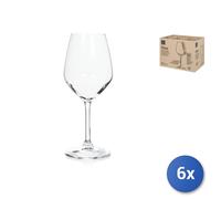 6X Copas De Vidrio Transparente Divino Para Vino Blanco Cl45