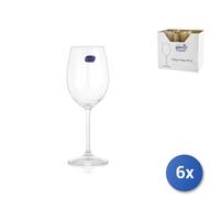 6X Copas De Vidrio Transparente Enoteca Para Vino Cl35