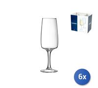 6X Copas De Vidrio Transparente Equip Home Para Flute CL17